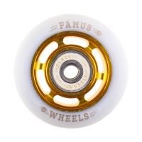 Famus 6 Spokes 60mm/88a + ABEC 9 - Gold/White